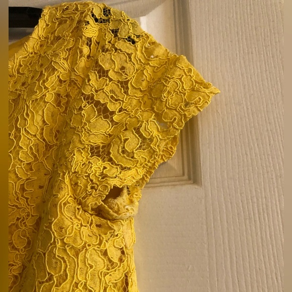 Yellow Lace Dress - Picture 4 of 12